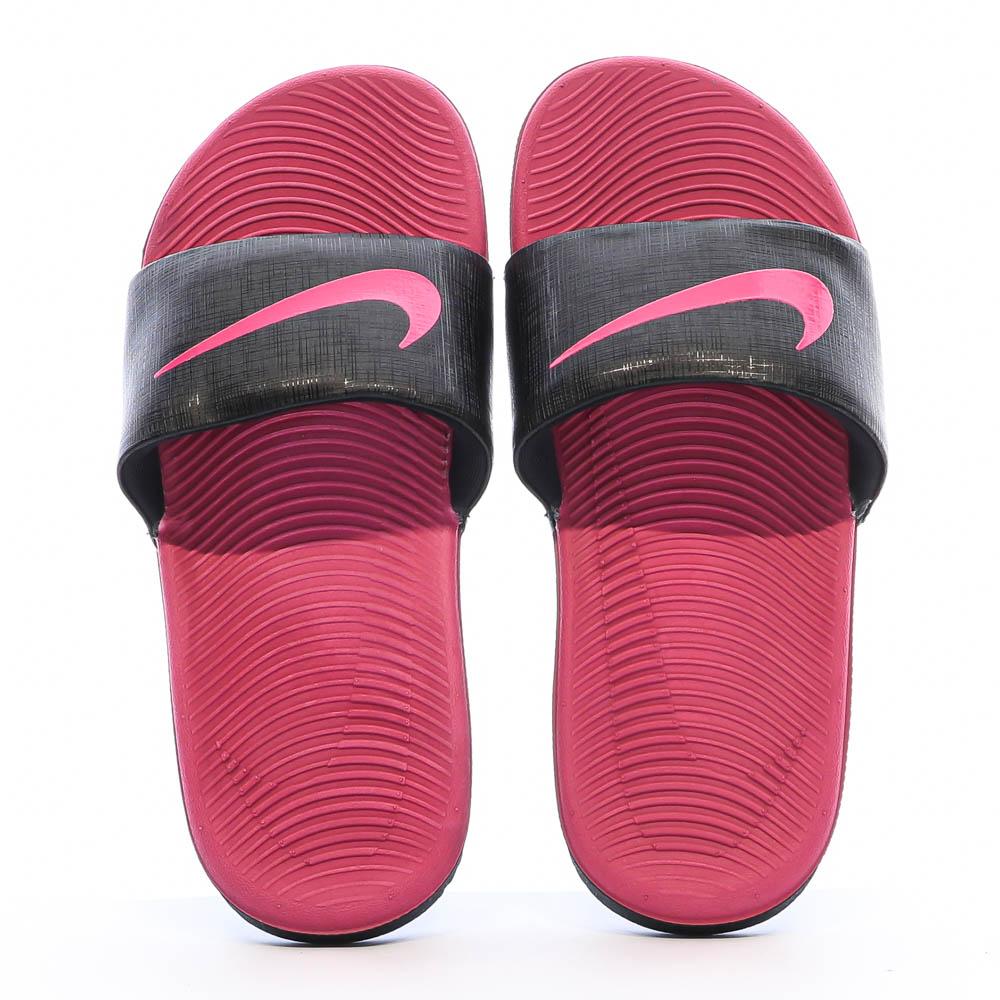 Claquettes Noires/Roses Fille Nike Kawa Slide vue 3