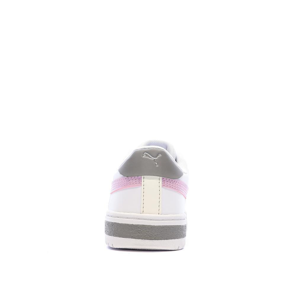 Baskets Blanches/Roses Fille Puma Ca Pro vue 3
