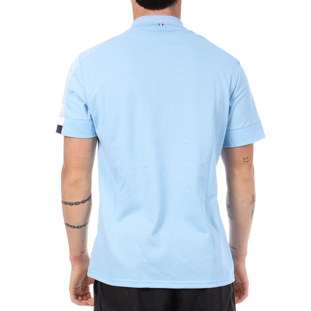 Aviron Bayonnais Polo Bleu Clair Le Coq Sportif Présentation vue 2