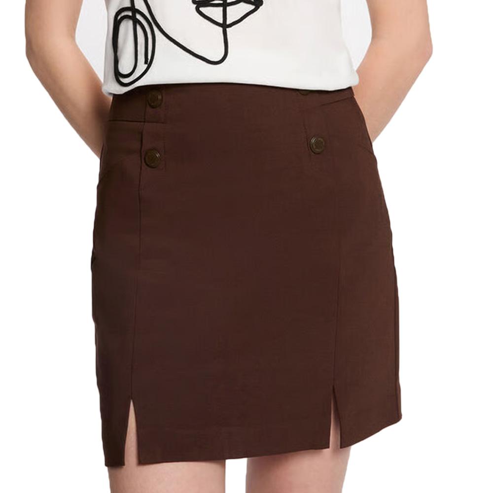 Jupe Marron Femme Morgan JEON pas cher