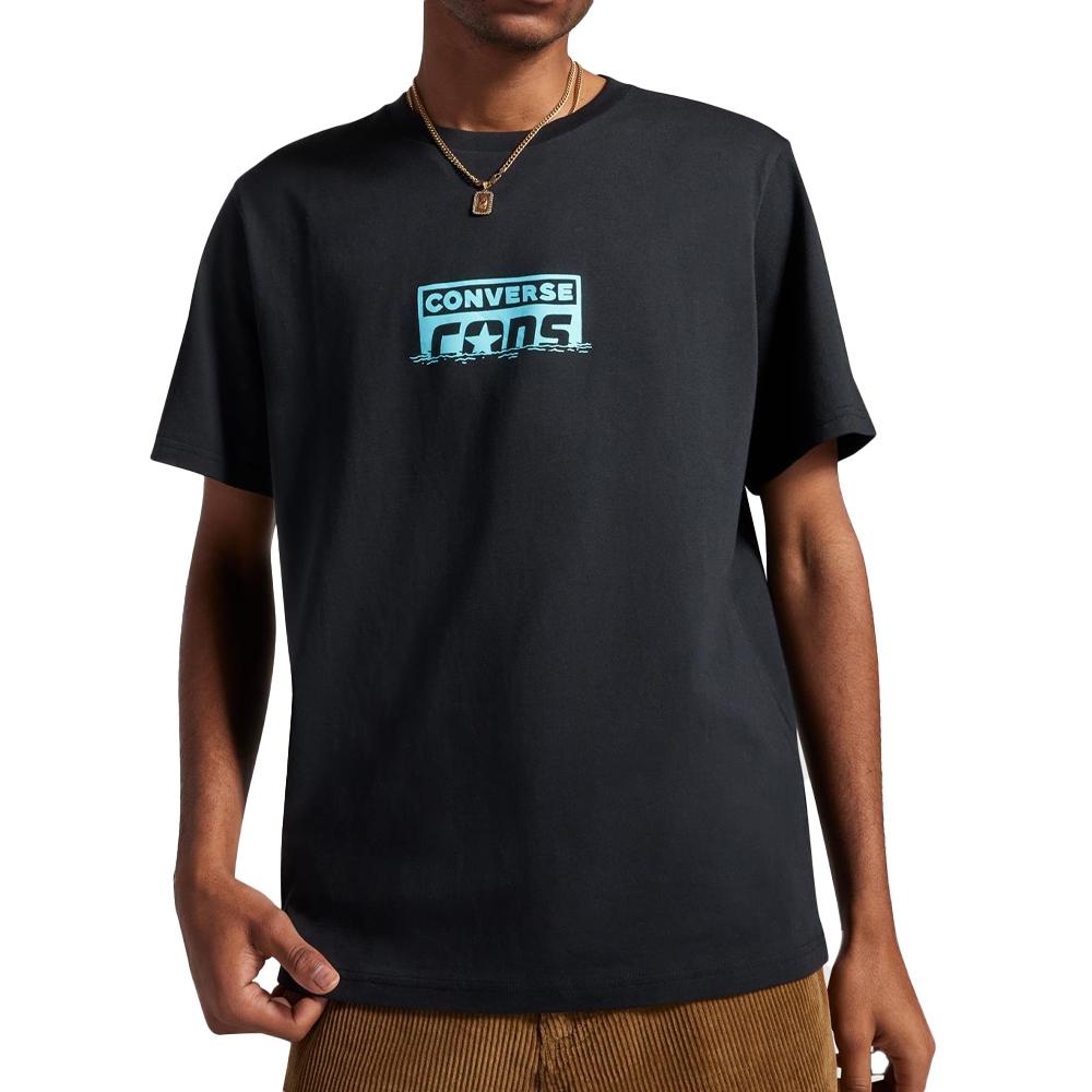 T-shirt Noir/Bleu Homme Converse Skeleton pas cher