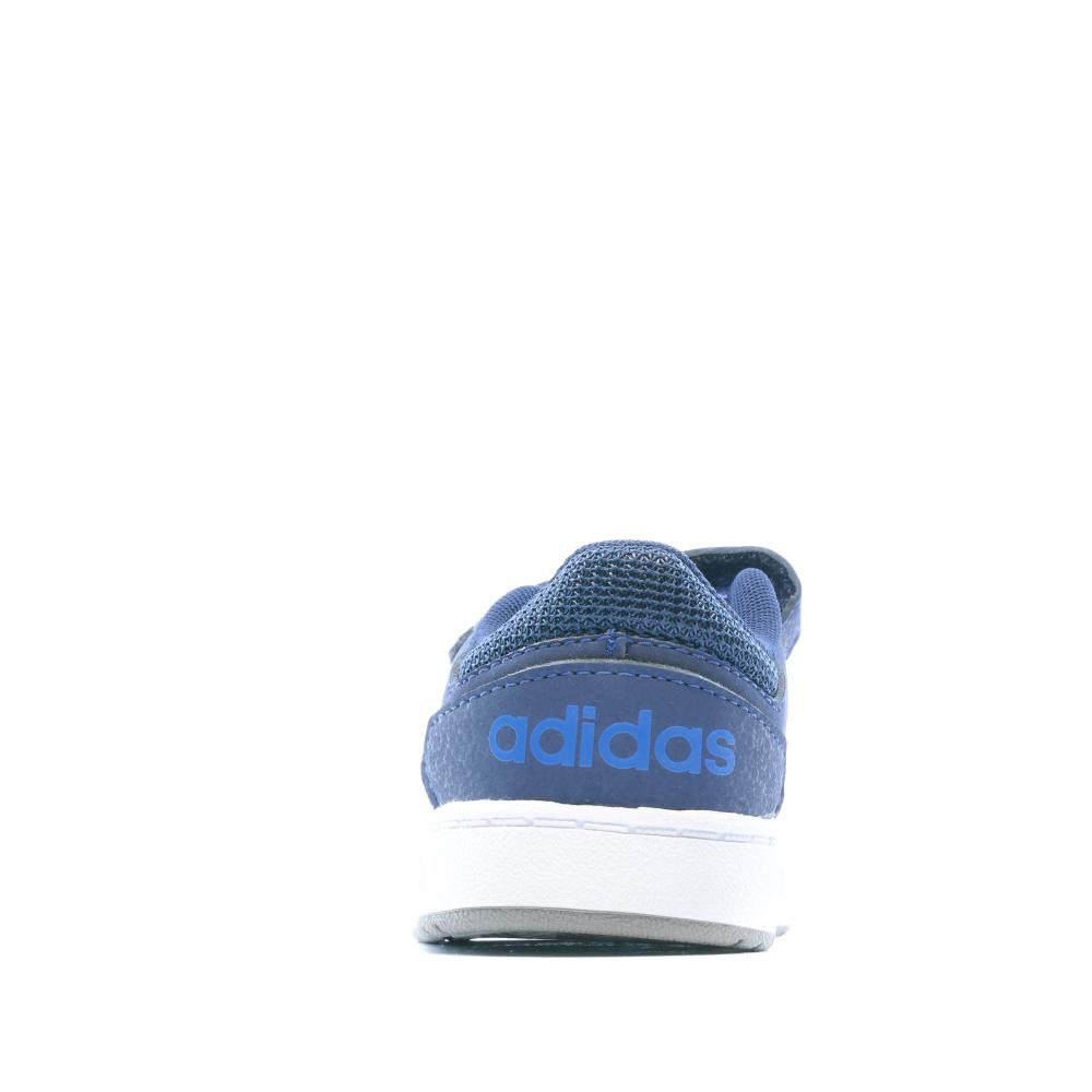 Baskets bleu bébé garçon Adidas Hoops 2.0 vue 3