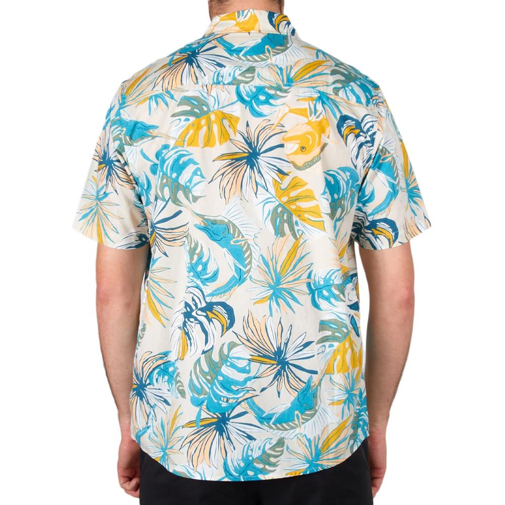 Chemisette Écru/Bleu Homme Salty Crew Large Kine vue 2