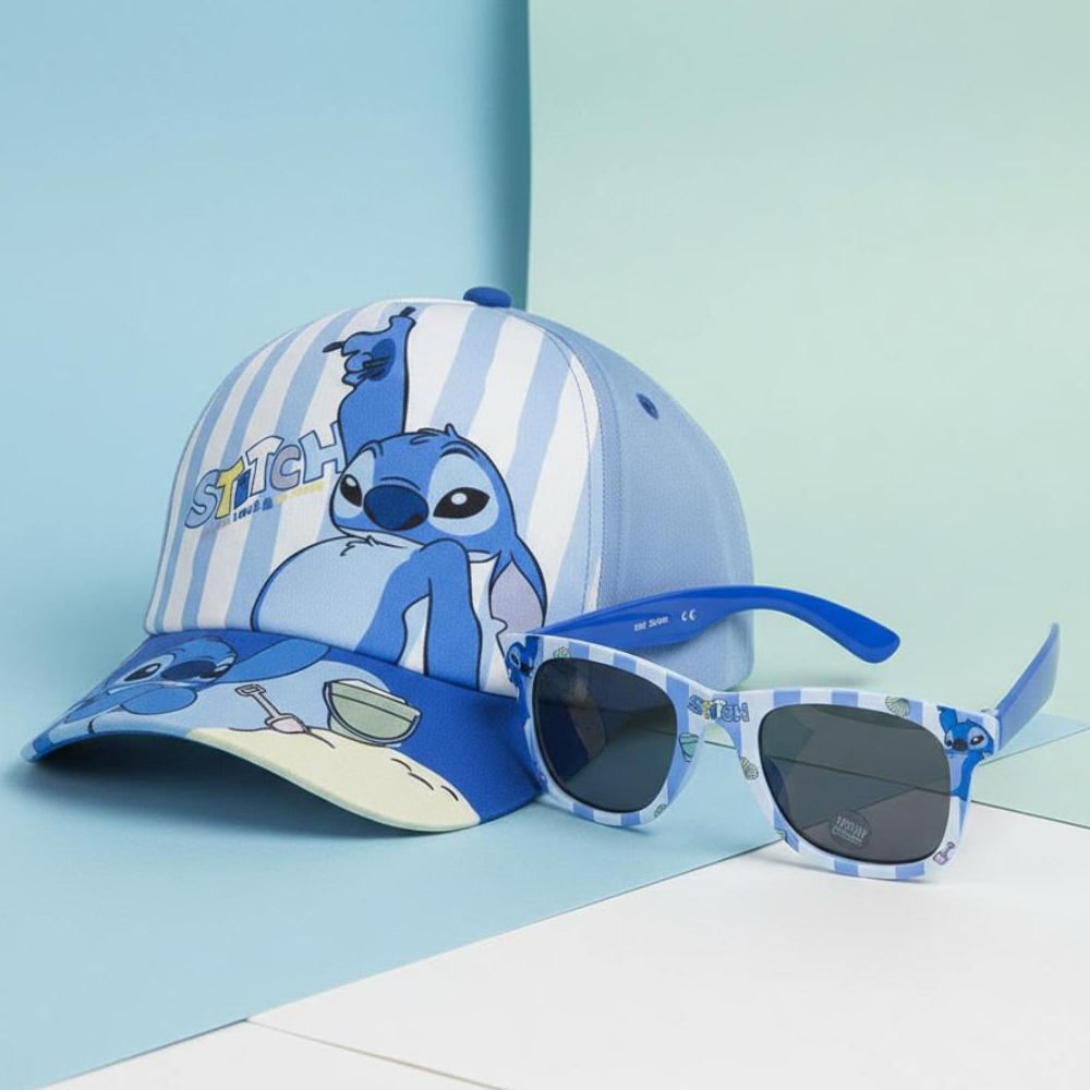 Kit Casquette + Lunette de Soleil Bleu à Rayures Enfant Sport Zone Stitch vue 2