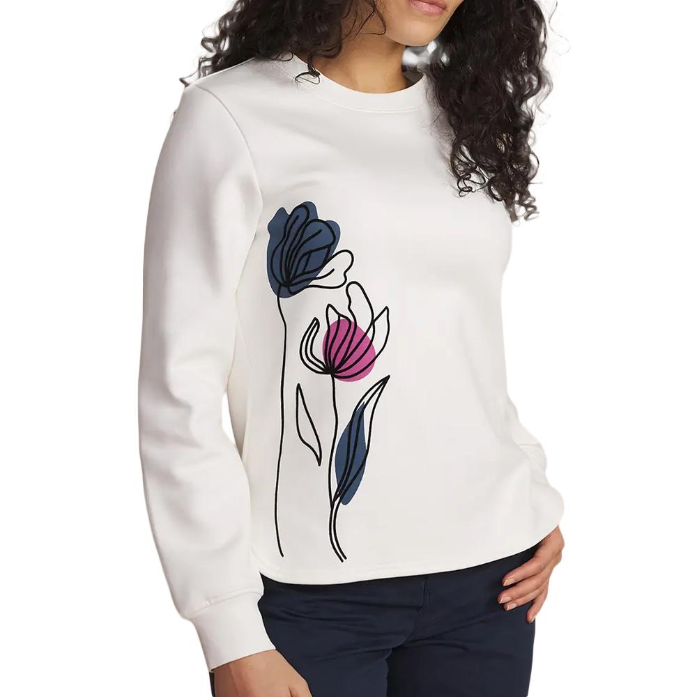 Sweat Blanc Femme TBS HILDARON pas cher