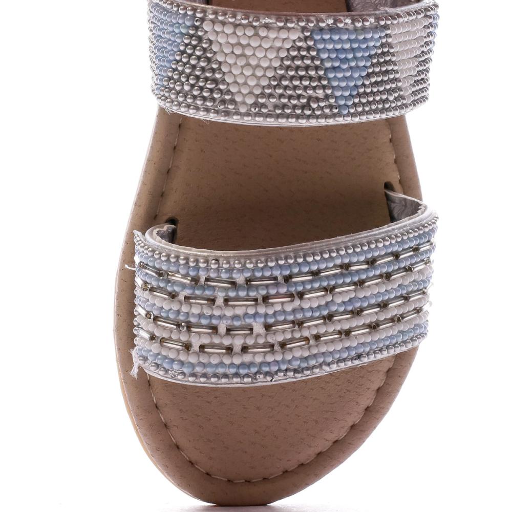 Sandales Argenté/Perles Fille Beppi vue 7