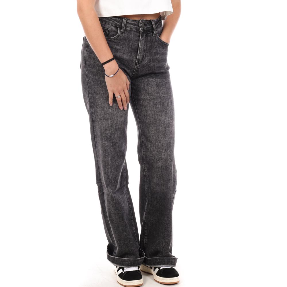 Jeans Loose Gris Délavé Femme Monday Premium Wide pas cher