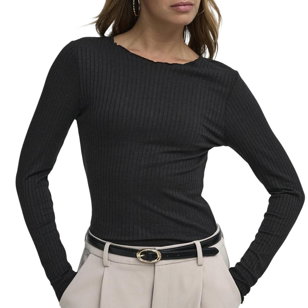T-Shirt Manches Longues Noir Femme JDY Fransiska pas cher