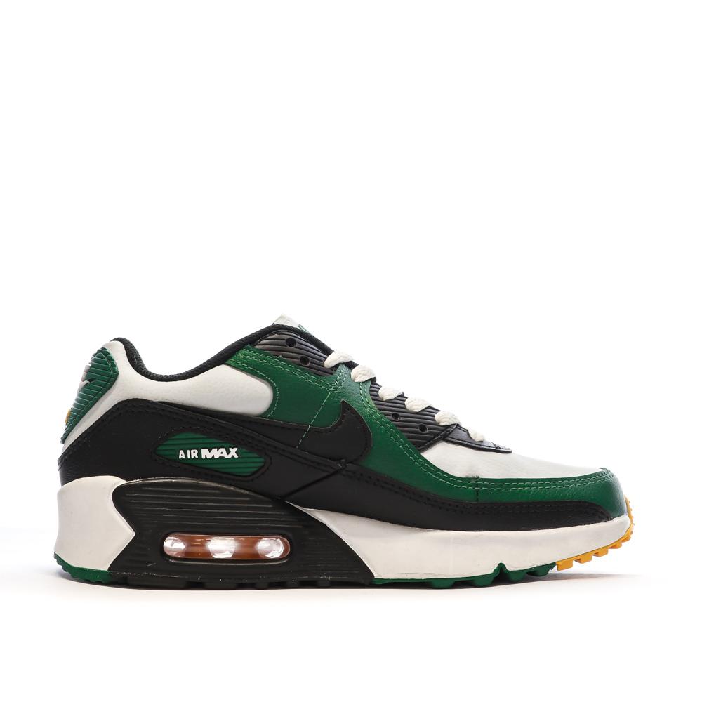 Baskets Blanches/Verte Garçon Nike Air Max 90 vue 2