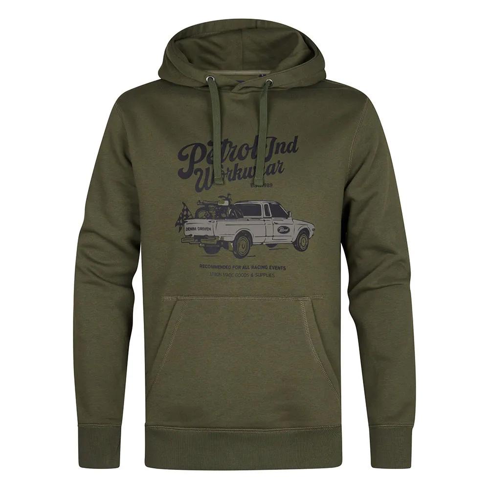 Sweat à Capuche Kaki Homme Petrol Industries Hoode pas cher