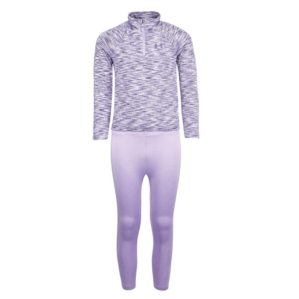 Under Armour 1/4-Zip-Leggings in Violett für Mädchen Ansicht 3