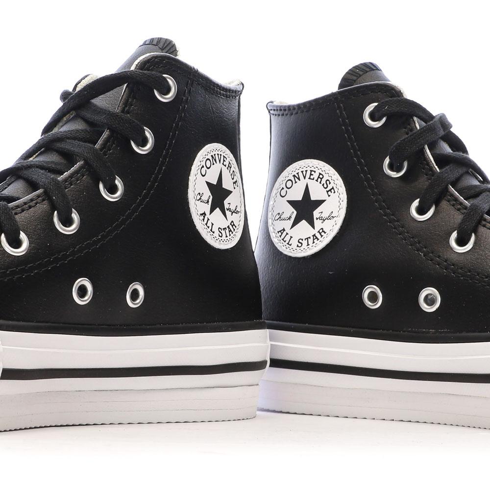 Baskets Noires Fille Converse All Star Eva vue 7