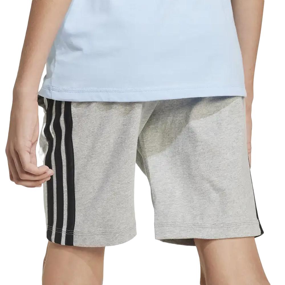 Short Gris Garçon Adidas J 3s Kn Sh 210 vue 2