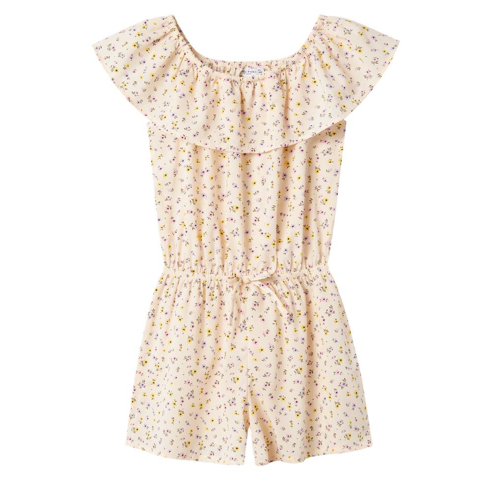 Combishort Blanche à fleurs Fille Name it Vinaya pas cher