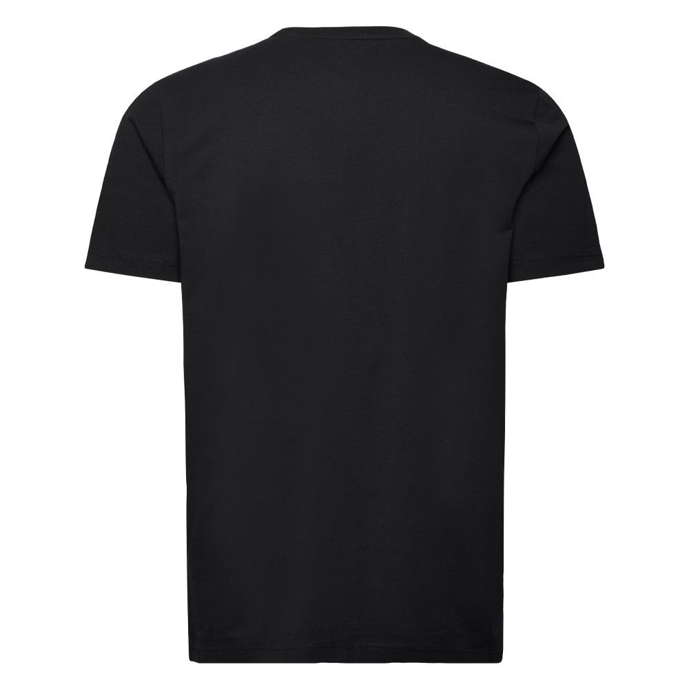 T-Shirt Noir Homme Hugo Boss stretch vue 2
