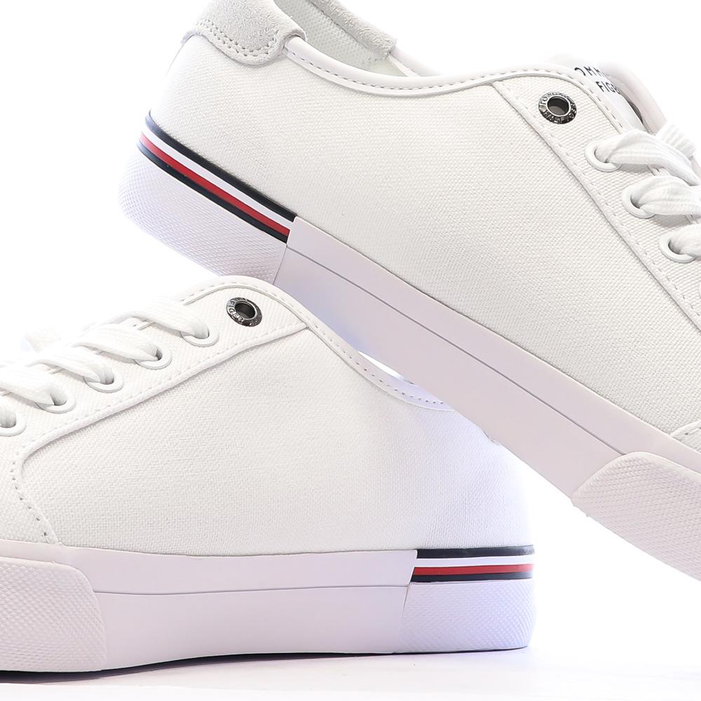 Baskets Blanches Homme Tommy Hilfiger Core Corporate Vulc vue 7