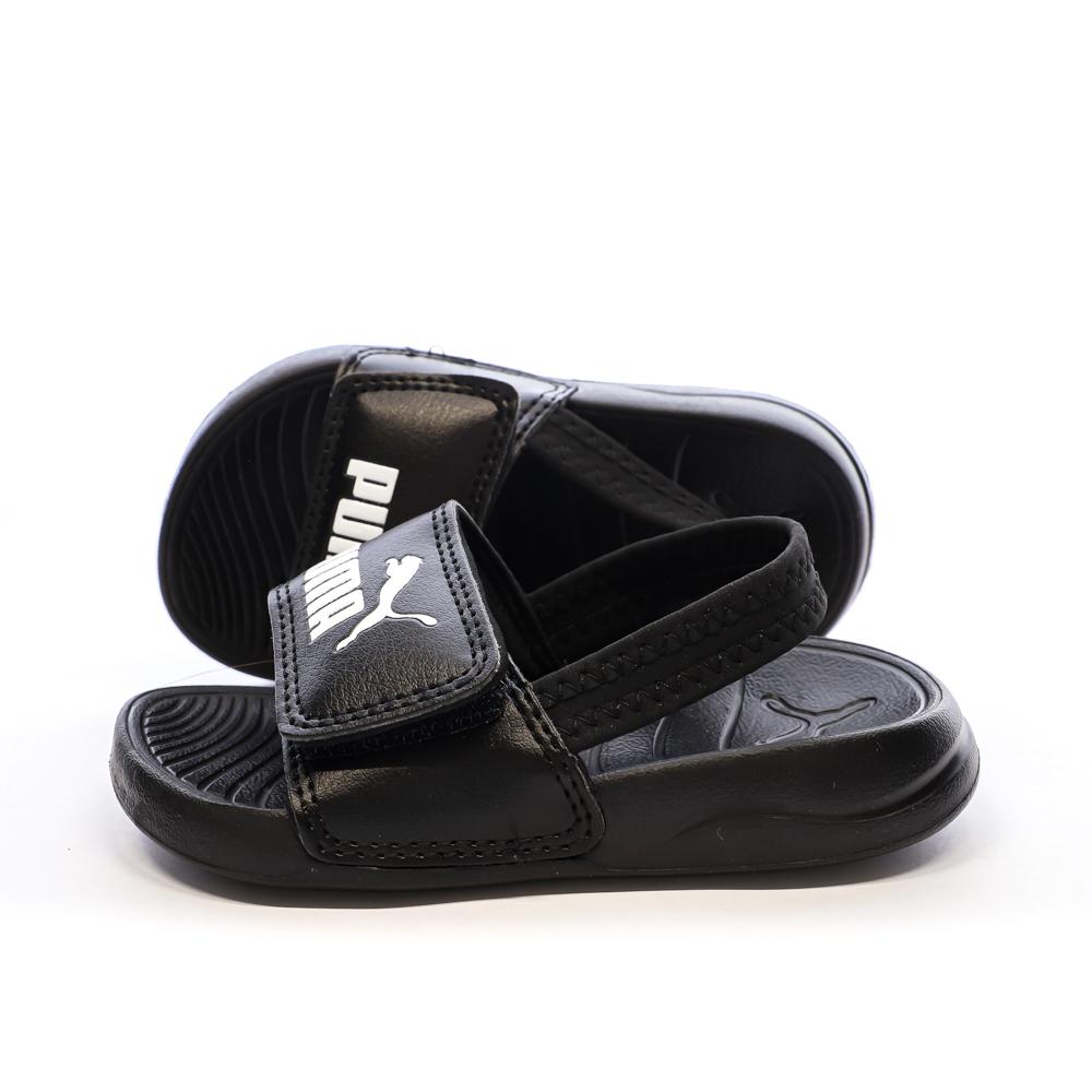 Sandales Noires/Blanche Enfant Puma Popcat 20 pas cher