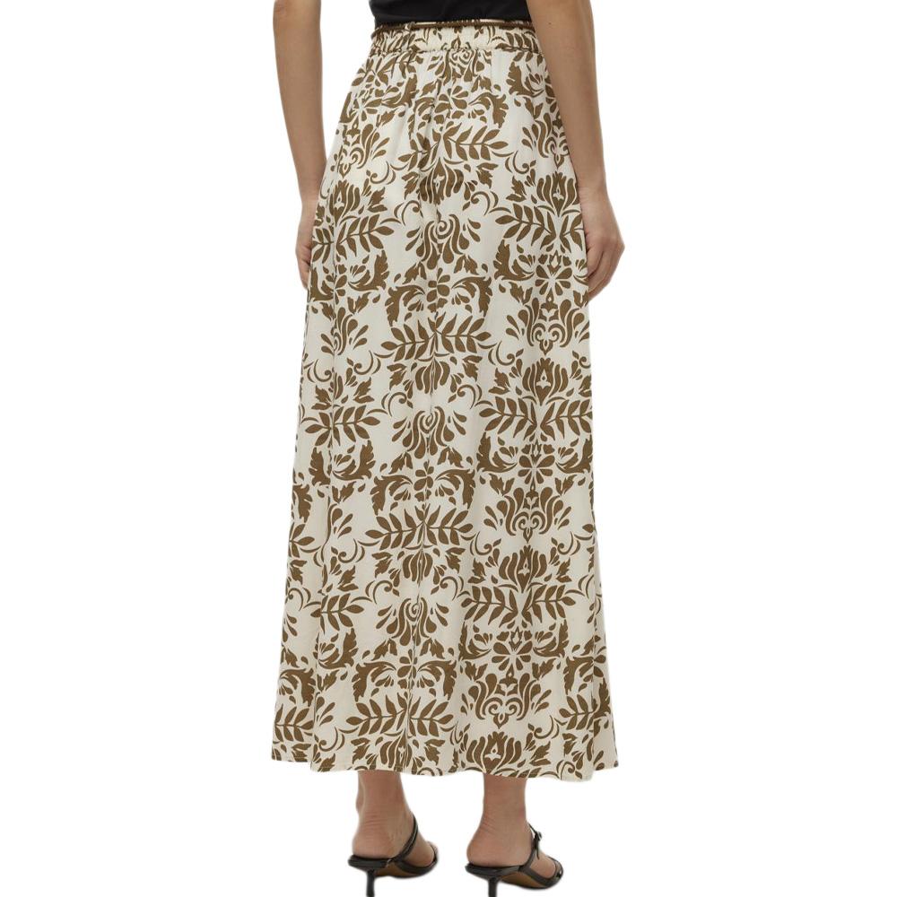 Jupe Ecru/Kaki Femme Vero Moda Imma vue 2