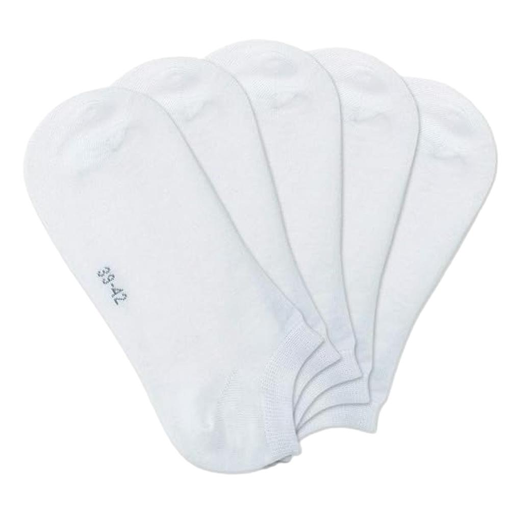 Lot de 5 paires de chaussettes Blanches Mixte Espace des Marques pas cher