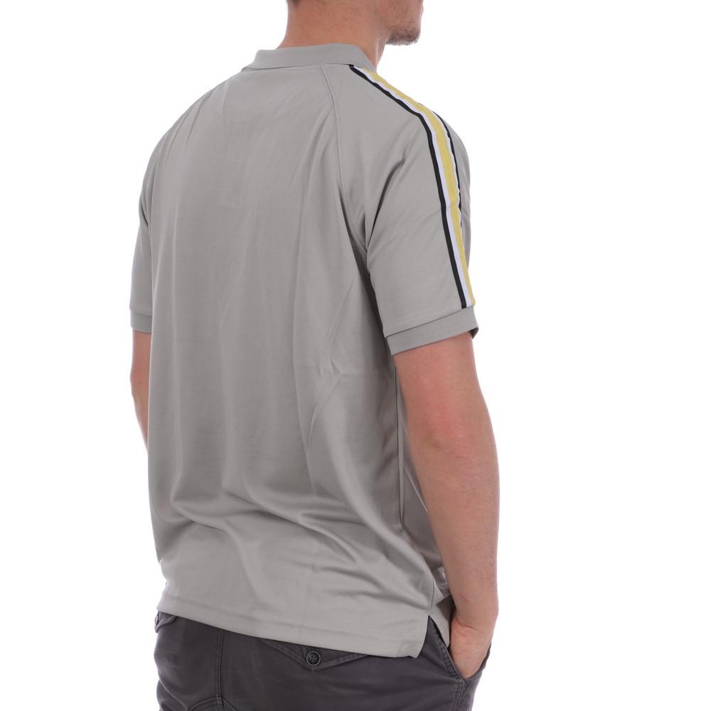 Polo gris bandes jaune noir homme Hungaria Training Pro vue 2