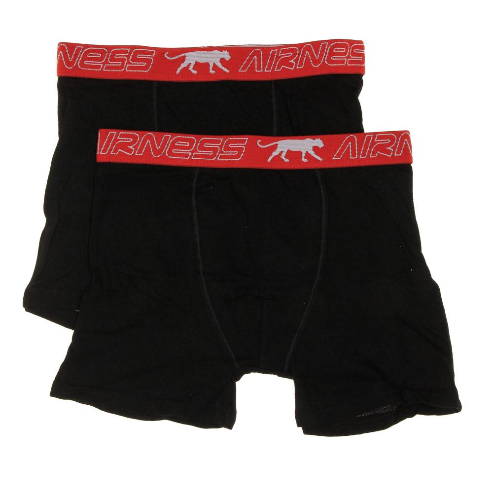 x2 Boxers Rouge/Noir Garçon Airness 3/57/131 pas cher