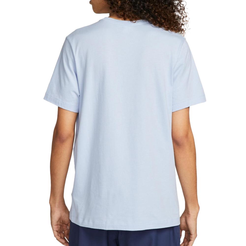 T-shirt Bleu Homme Nike Swoosh vue 2