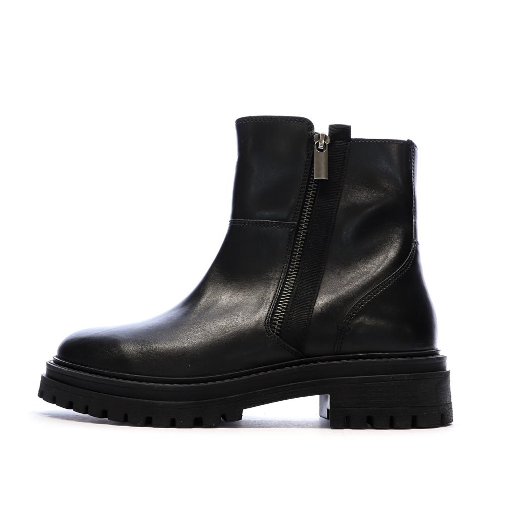 Bottines Noir Femme Geox Iridea pas cher