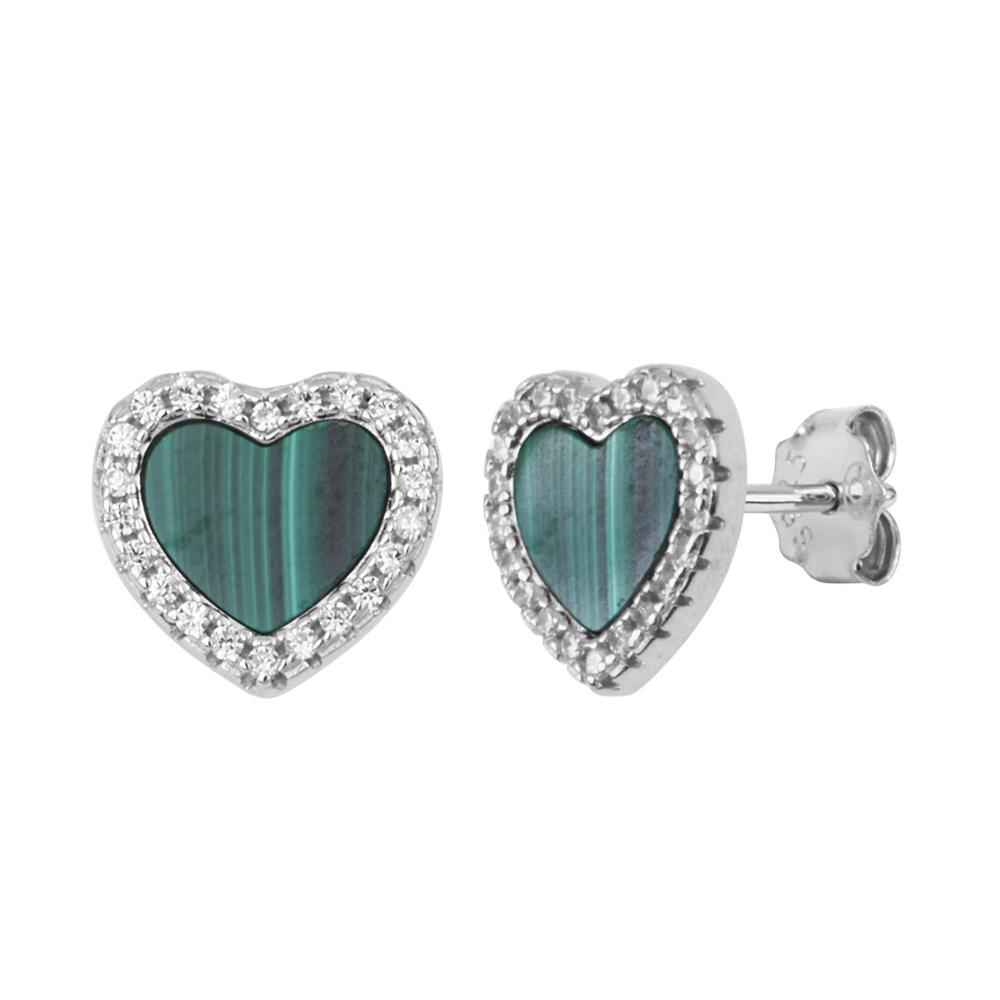 Boucles D'oreilles Cœur Vert Clio Blue Angel pas cher