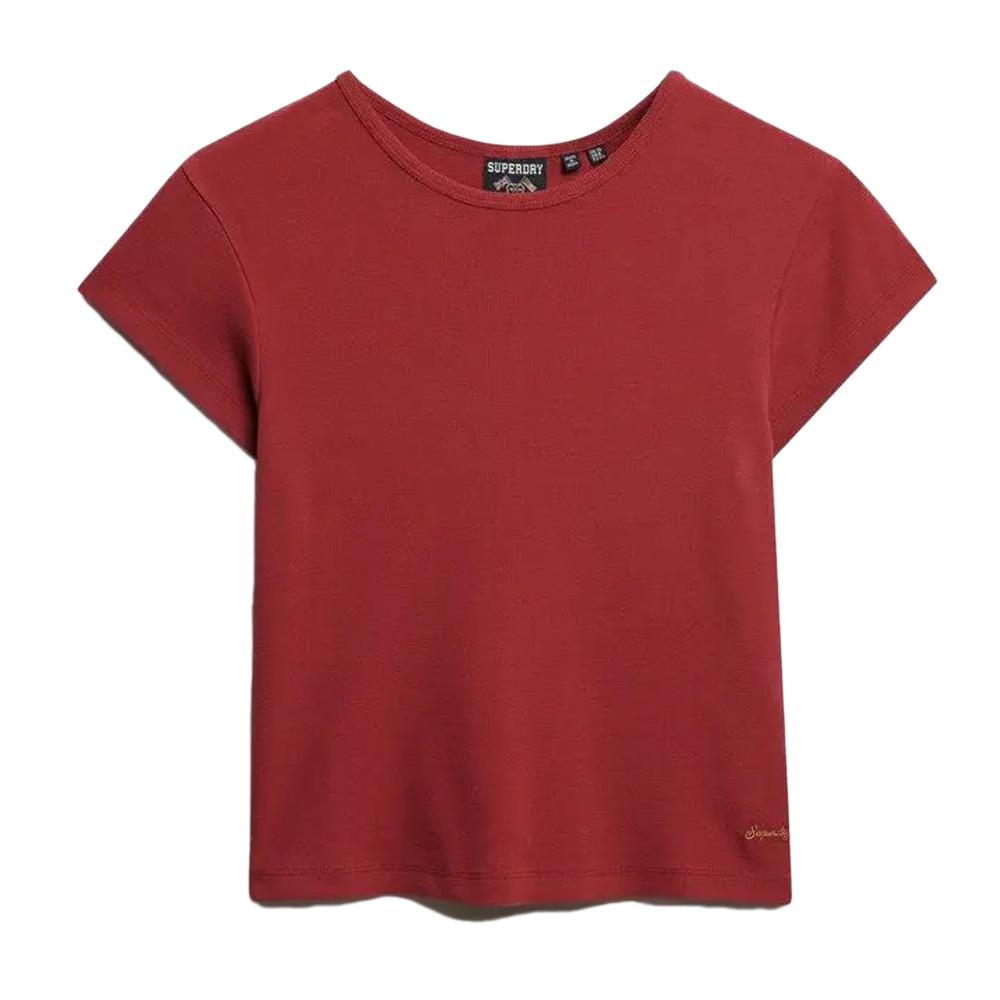 T-shirt Rouge Femme Superdry Athletic Essential vue 2