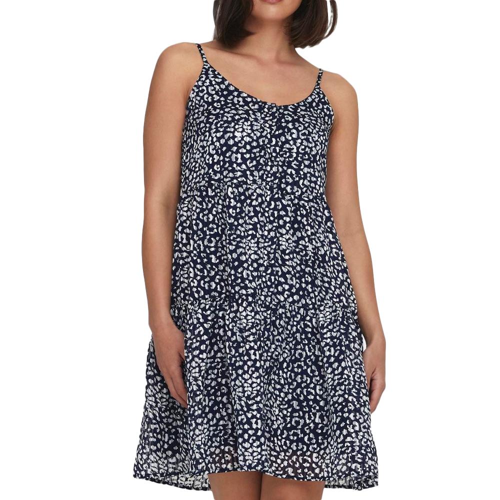 Robe Marine/Gris à Motifs Femme Only Daniella pas cher
