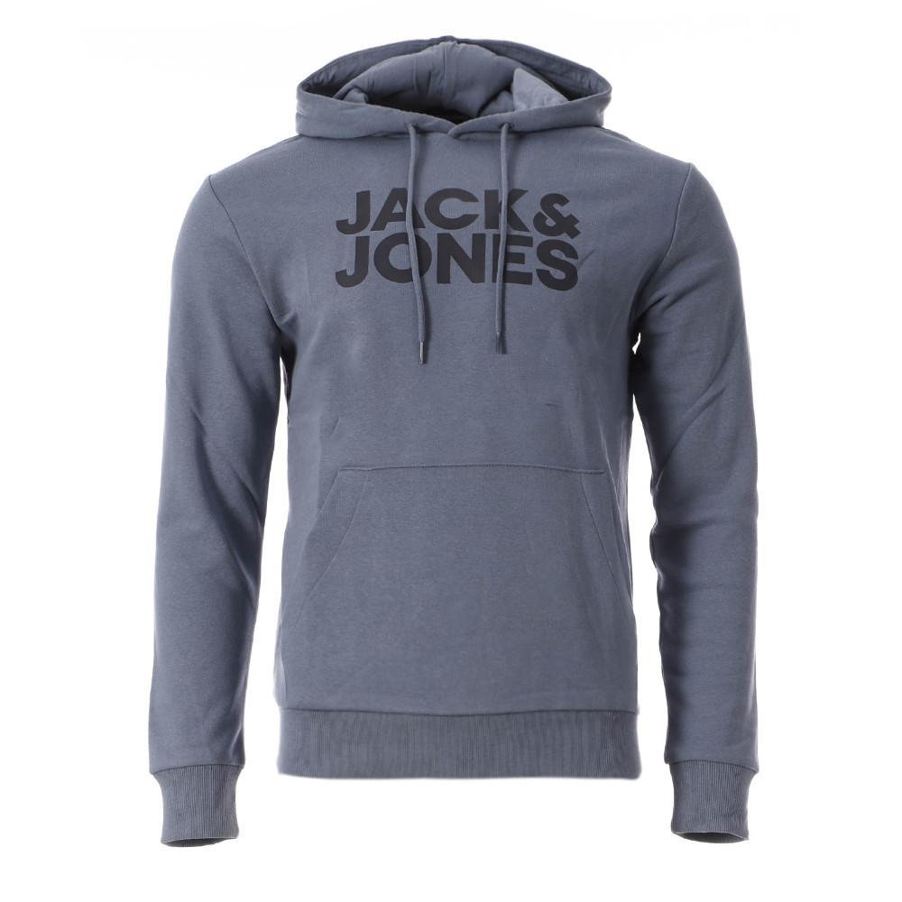 Sweat à Capuche Bleu Homme Jack & Jones Corp65 pas cher