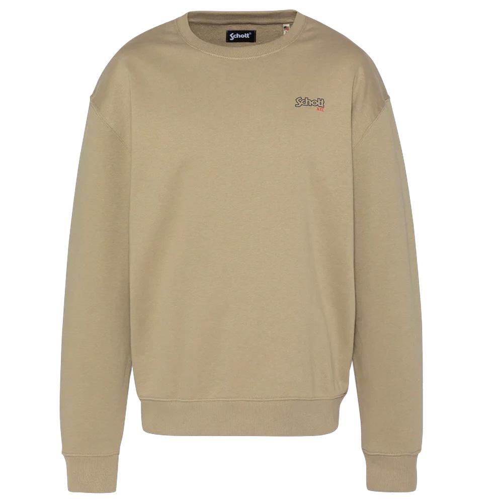 Sweat Beige Homme Schott Print pas cher