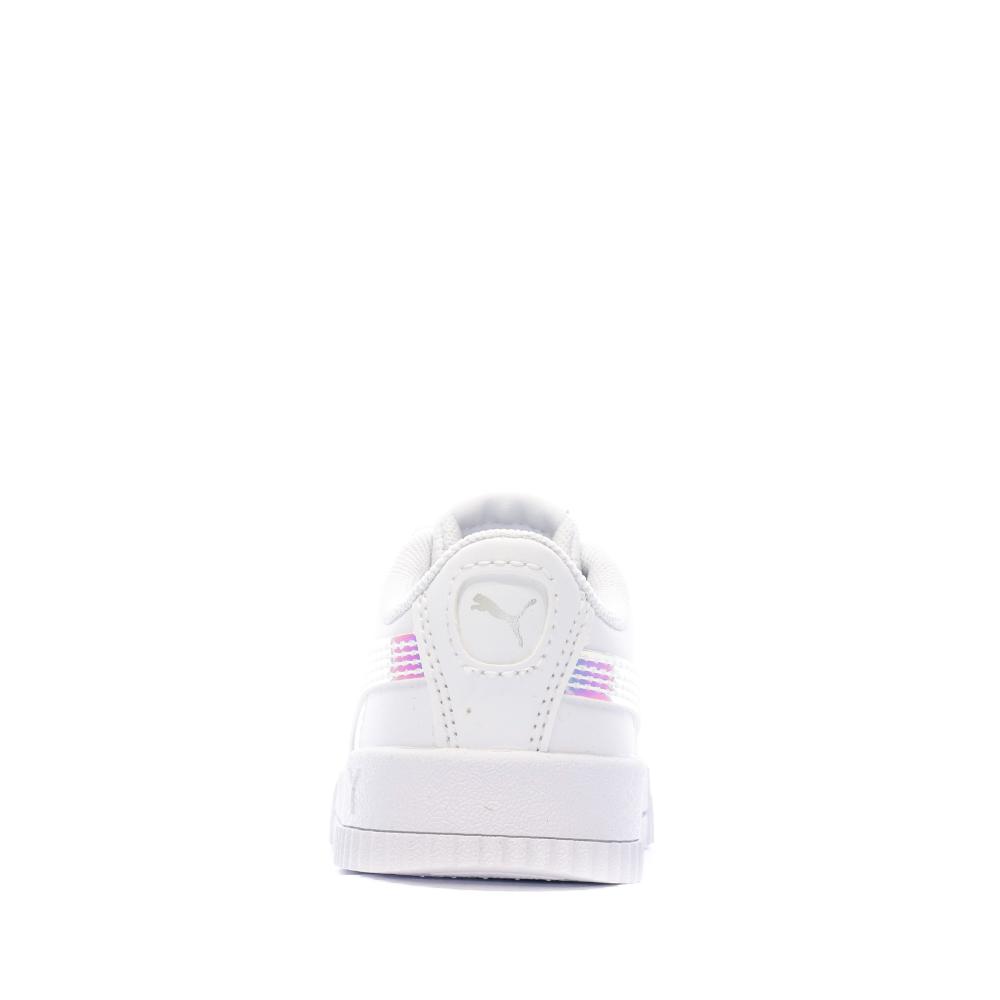 Baskets Blanches Fille Puma Carina Holo vue 3