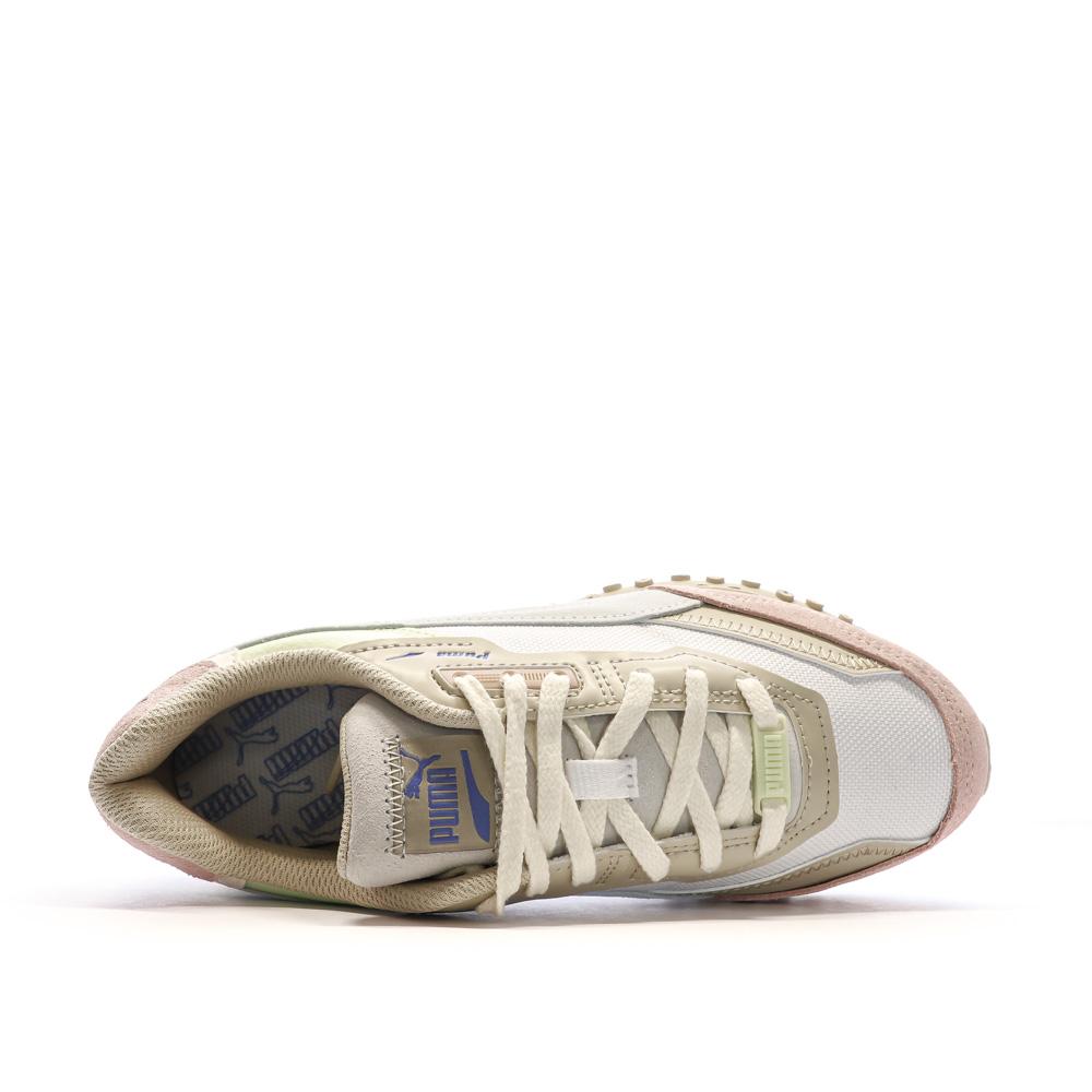 Baskets Rose/Beige Fille Puma Blktop Rider Bts vue 4