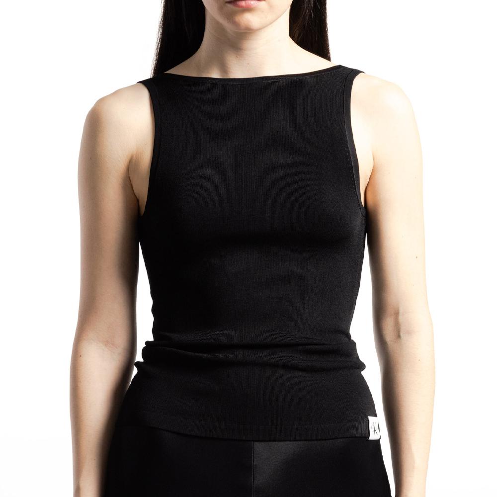 Débardeur Noir Femme Calvin Klein Jeans Archive pas cher