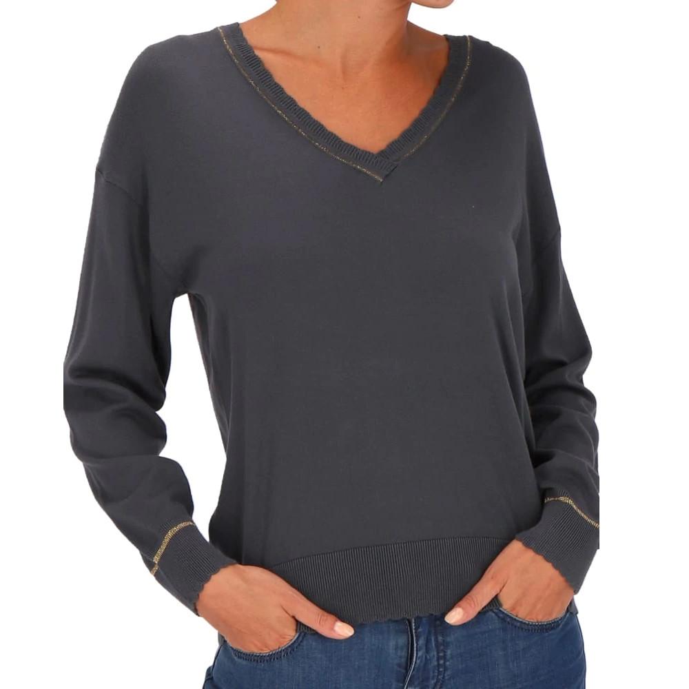 Pull Bleu/Gris Femme Les Tropéziennes Solea pas cher