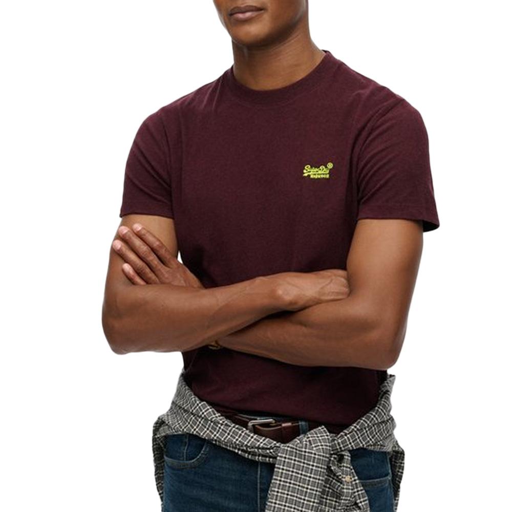 T-shirt Bordeaux Homme Superdry Vintage LogoR6T pas cher