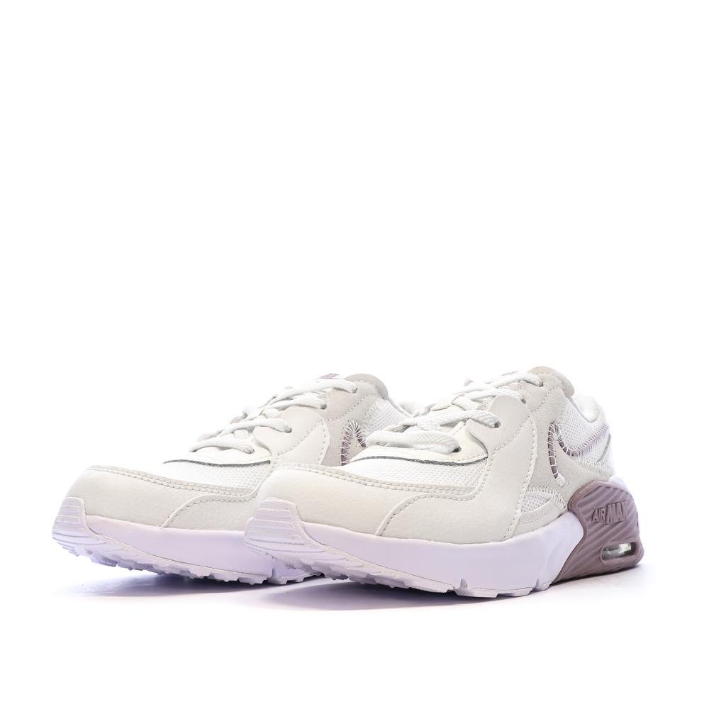 Baskets Écru/Violet Fille Nike Air Max Excee vue 6