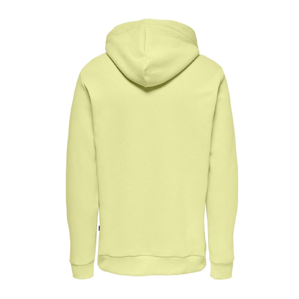 Sweat à Capuche Jaune Pale Homme Only & Sons Ceres vue 2