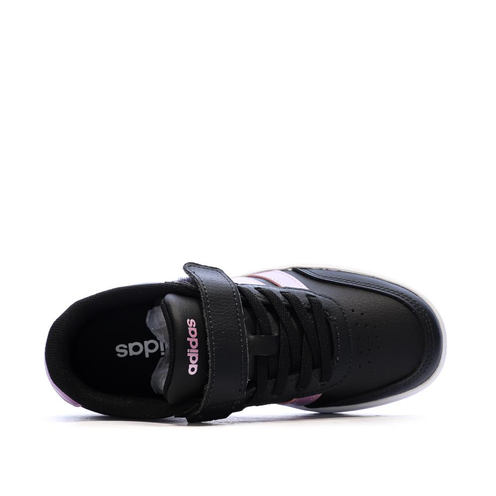 Baskets Noir/Rose Fille Adidas Tensaur vue 4