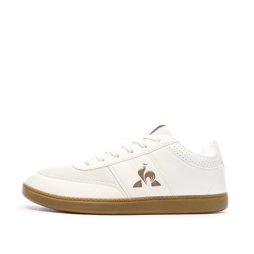 Baskets Blanches/Camel Homme Le Coq Sportif Derby pas cher