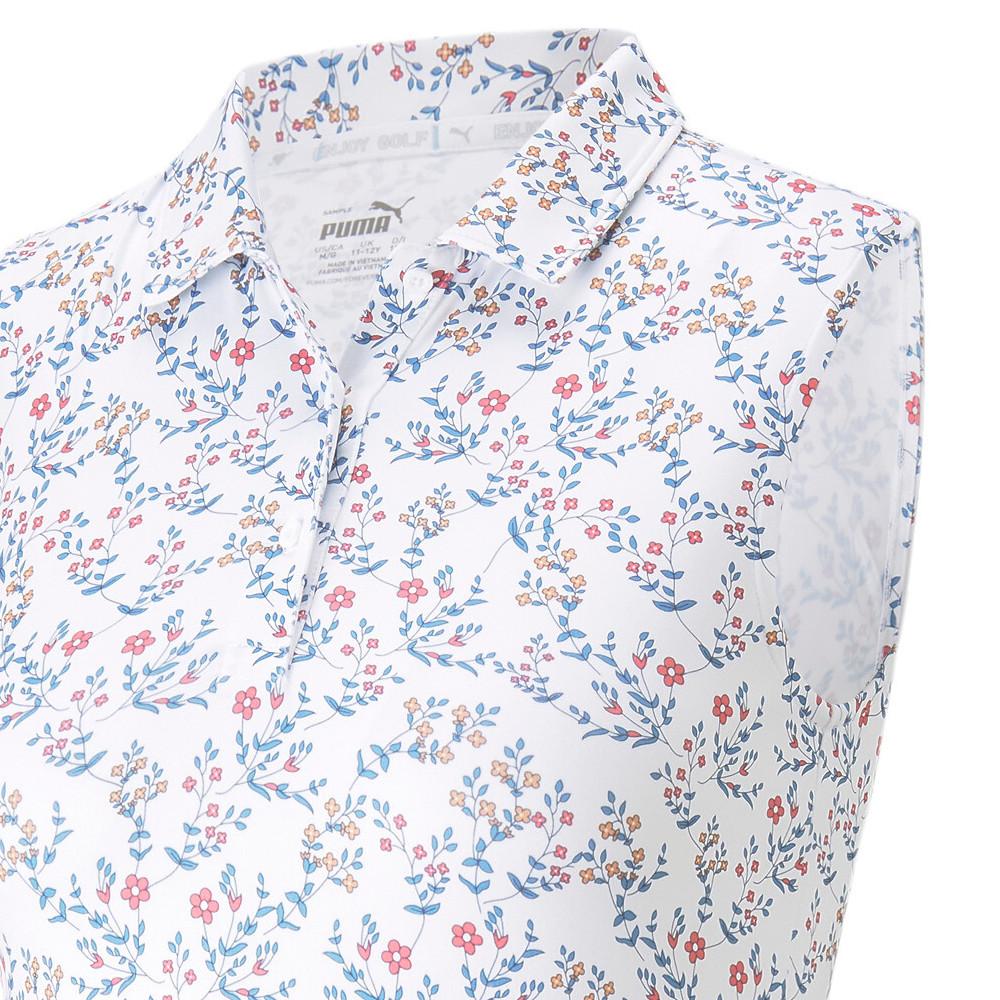 Polo Blanc Imprimé Fille Puma Flo vue 3