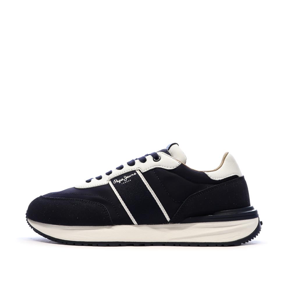 Zapatillas Hombre Blanco/Azul Marino Pepe jeans Buster barato