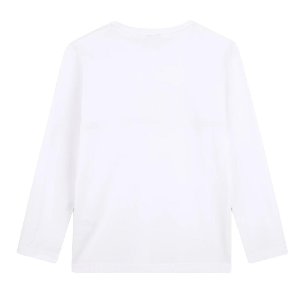 Camiseta de manga larga blanca para niño de Hugo Boss J52702 ver 2