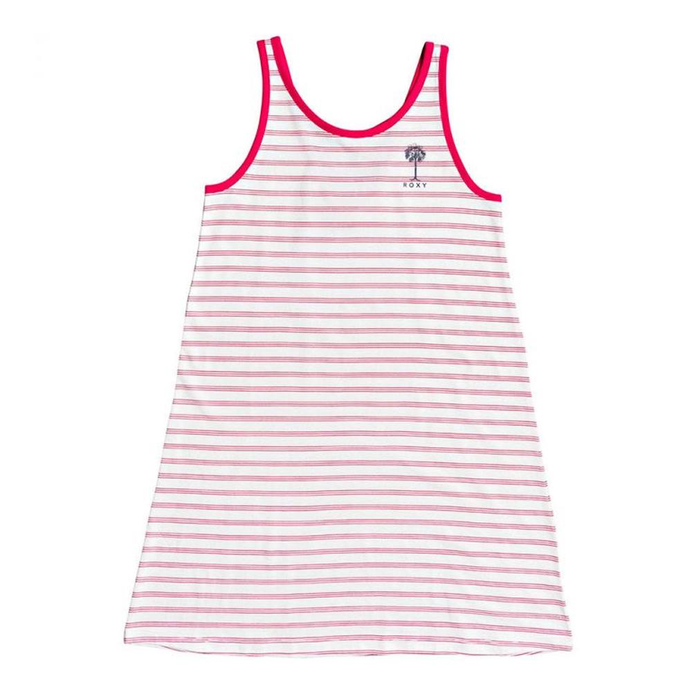 Robe Blanche/Rose Fille Roxy Leaves movement pas cher