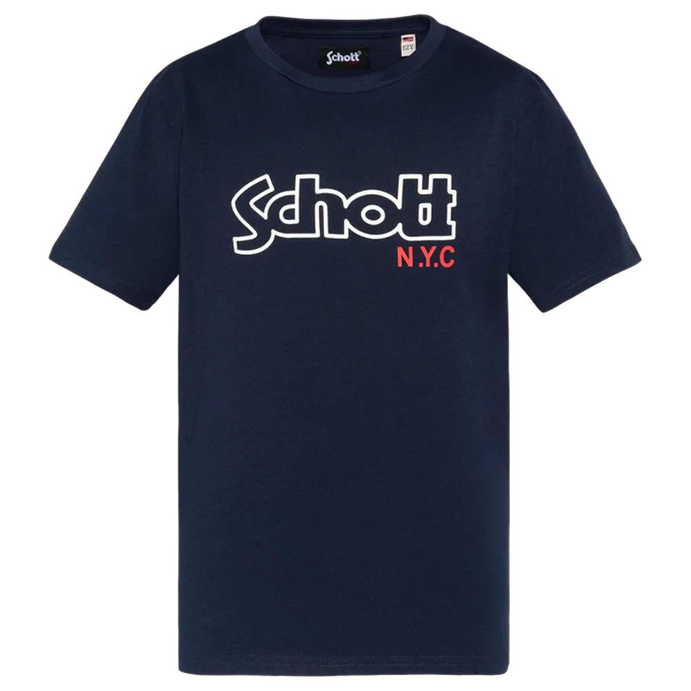T-Shirt Marine Garçon Schott VINTAGE pas cher