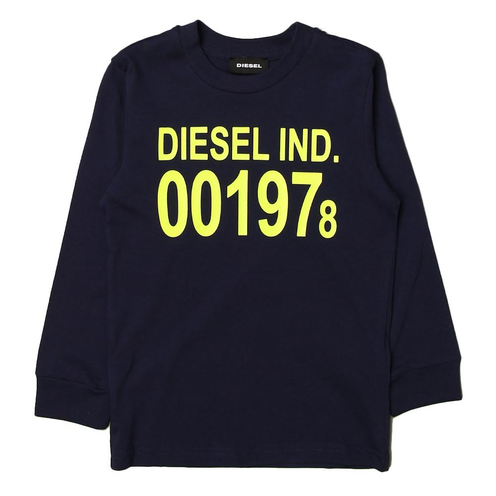 T-shirt Marine Garçon Diesel Diego 1978 ML pas cher