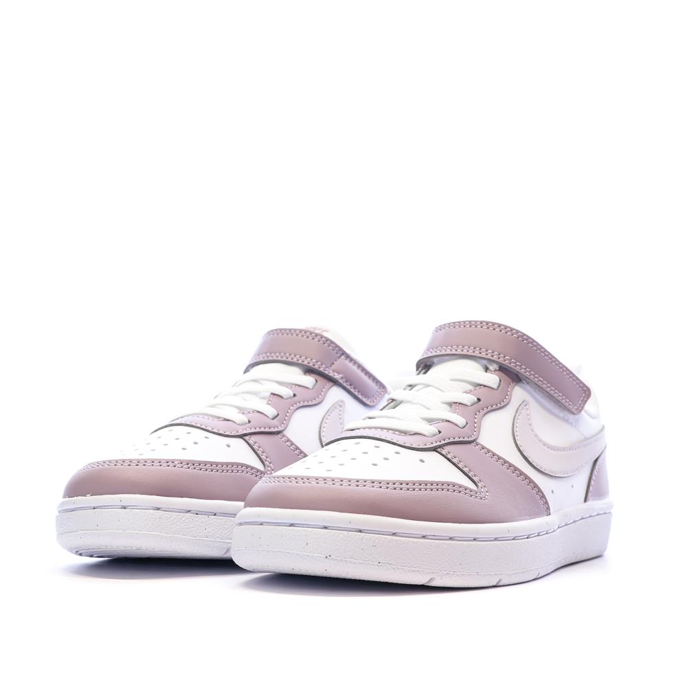 Baskets Gris/Blanc Fille Nike Court Borough Low vue 6