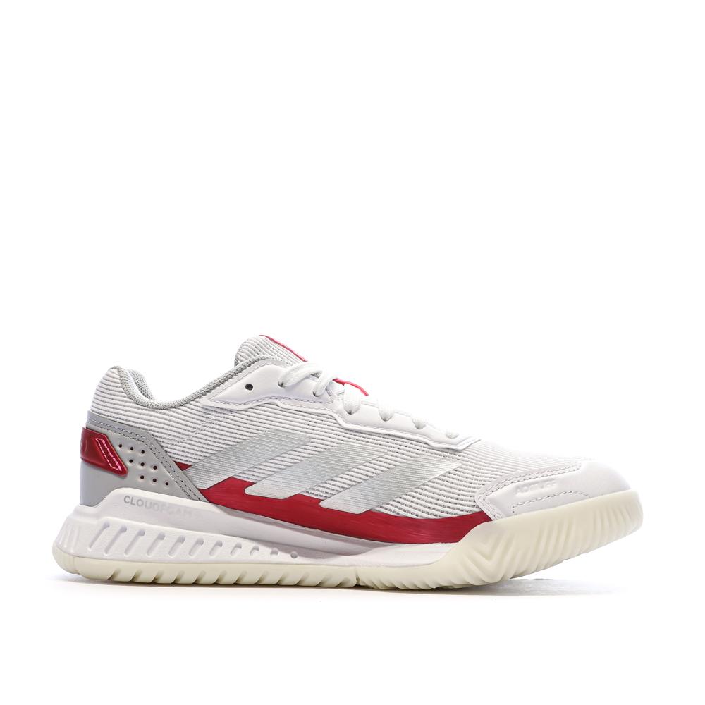 Chaussures de Padel Blanc/Rouge Femme Adidas Courtquick vue 2