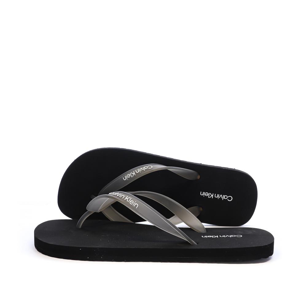 Tongs Noires Homme Calvin Klein Jeans Beach Thong pas cher
